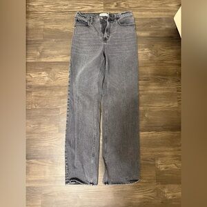 Abercrombie & Fitch 90s Relaxed High Rise Jeans - Charcoal Grey